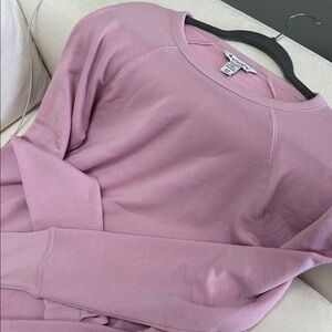 Athleta Coaster Luxe Sweatshirt in Light Pink